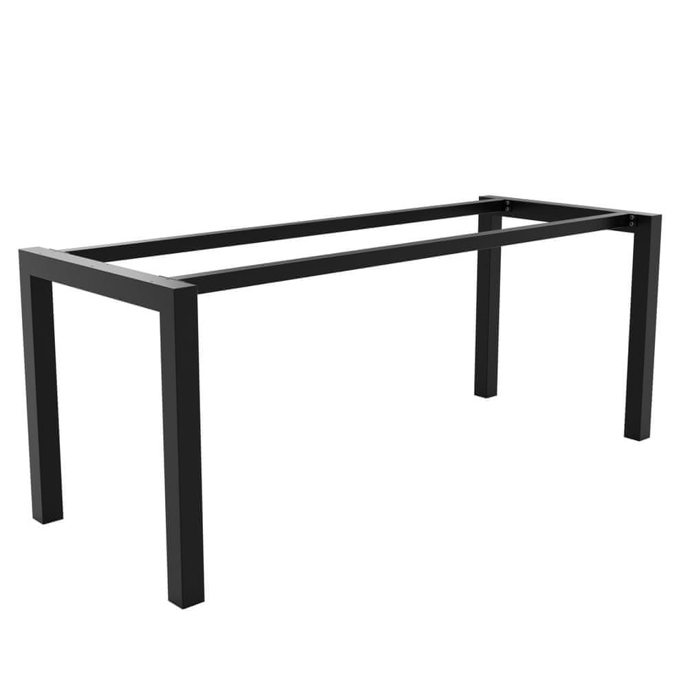 MetaloPro Stolové nohy kovové, stabilné stolové podnože, stolové nohy čierne, stolové podnože do jedálne, 160x70x72 cm
